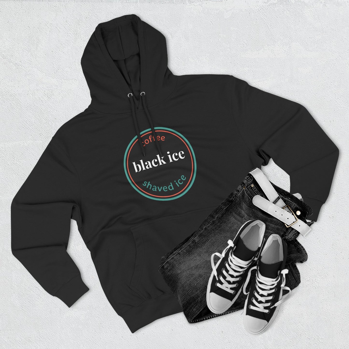 Black Ice Classic Fleece Hoodie – Cozy, Durable
